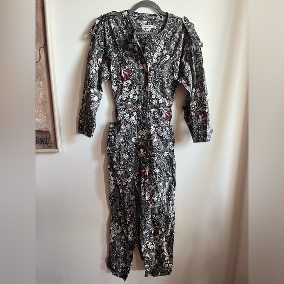 maria cher Pants - Maria Cher Floral Patterned Jumpsuit XS